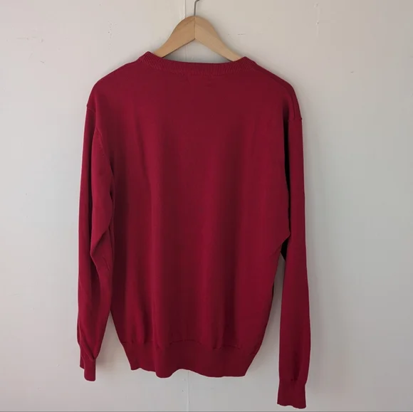 GANT Vintage 100% Cotton Knit Sweater Red Made in Hong Kong XXL- Fits Modern XL - Picture 4 of 14